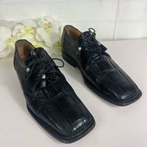 David Eden Mens Leather Dress shoes size 7.5 Black